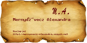 Mernyávecz Alexandra névjegykártya